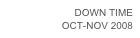 DOWN TIME
OCT-NOV 2008